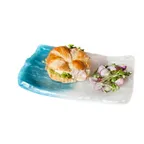 image of Steelite KMK2136SHMBP Ripple Tray, 12" L x 9" W x 7" H Resin, Blue Pearl, Dishwasher‑Safe
