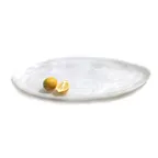 image of Steelite KMK2158SH Oval Tray, 18" L x 9-3/4" W x 1-1/4" H, White Resin, Dishwasher Safe