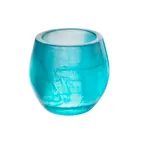 image of Steelite KMK2409SBICE Candle Holder, 3-1/2" Dia x 3-1/2" H Resin Blue Ice Votive/Tealight, - 6/Case