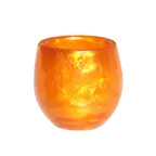 image of Steelite KMK2409TGP Candle Lamp Holder 3-1/2" Dia x 3-1/2" H, Tangerine Pearl Resin Votive - 6/Case