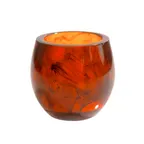 image of Steelite KMK2409TOR Candle Holder, 6.25 Oz, 3-1/2" Dia X 3-1/2" H Resin Tortoise Votive - 6/Case