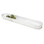 image of Steelite KMK2733SH - Oval Resin Trough Tray, 36" L x 6" W x 4" H, White, Dishwasher Safe