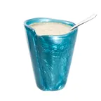 image of Steelite KMK2934MBP - 32 oz Marine Blue Pearl Resin Soup Cup, 5-1/2" L x 6-1/2" H - 2/Case