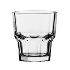 image of Steelite P520292 - 8.5 oz Amber Tempered Rocks Glass, 8 oz, 3.5" H × 3.5" M × 2.25" D, - 1 Dozen