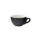 image of Steelite UCT8095 Cappuccino Cup, 7 oz (4.75" x 3.5" x 2.0"), Black Porcelain, - 1 Dozen