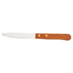 image of Steelite WL760527 - 7.625" Steak Knife, 3" Stainless Steel Blade, Hardwood Handle, Wash - 24/Case