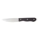image of Steelite WL880528 - 10" Steak Knife, 5" Steel Blade, Black Plastic Handle, Tang, Stamped - 1 Dozen