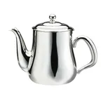 image of Steelite WLCX519 Gooseneck Coffee Pot/Teapot, 20 Oz, 18/10 Stainless Steel Mirror Finish, Lid