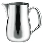 image of Steelite WLCX522G Water Pitcher, 2 Qt (64‑95 Oz) 18/10 Stainless Steel Finish with Ice Guard, Handle