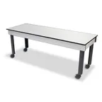 image of Forbes Industries 7008 Rectangular Catering Table, 84"L x 29"W, High Pressure Laminate Top, Black T-Molding, Steel Legs