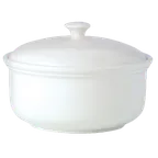 image of Steelite 11010334 Casserole, 2.0 Qt (8.75" x 4.0"), Ceramic, Safe 530°F, Cover, No Handles - 3/Case