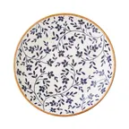 image of Steelite 18000569 - 10" x 1.75" Round Flora Blue Bowl, 1.375 Qt Alumina Vitrified China - 1 Dozen