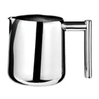 image of Steelite 53601S140 Creamer Pitcher, 5.5 oz Milk Jug, 3.75" x 2.375" x 2.625", 18/10 Stainless Steel