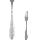 image of Steelite 5714SX023 Dessert Fork 7-1/8" 18/0 Stainless Steel Honeycomb Hammered - 1 Dozen