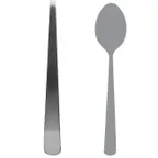 image of Steelite 5769SX062 - Angle Salad Serving Spoon, 12.4" Stainless Steel Non-Insulated Handle - 1 Dozen