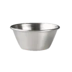image of Steelite 7600CV009 - Stainless Steel Ramekin/Sauce Cup, 1 oz 2.5" x 1.0" Metal Finish - 1 Dozen