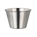 image of Steelite 7600CV025 Satin Metal Ramekin, 2.5 oz (2.375" x 1.625"), Satin Finish, Metal, - 1 Dozen