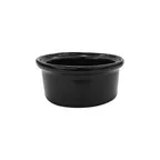 image of Steelite DCI604MB - Matte Black 12oz Ceramic Dish, 5½" Dia x 2½" H, Oven & Microwave Safe - 1 Dozen