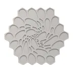 image of Steelite MTTVHI00107 Trivet, 7" Hive-Shape Silicone, Gray Cloud Design, Modern Twist - 6/Case