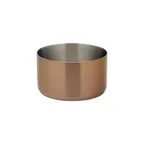 image of Steelite UF92106 - 7 oz Stainless Steel Ramekin / Sauce Cup, 3.0" x 1.75" H, Copper Finish - 6/Case
