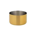 image of Steelite UF92116 - 6 Oz Steel Ramekin Sauce Cup Brushed Gold, 2.953" x 2.953" x 1.75" - 6/Case