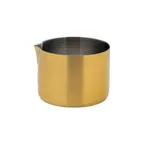 image of Steelite UF92119 Creamer Pitcher, 9 oz Pourer, 2.953" x 2.953" x 2.25" Steel Gold Finish - 6/Case
