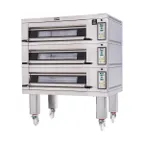 image of Doyon 2T3 54" Electric Artisan Stone Triple-Deck Oven w/ Stone Heart Deck, 6-Pan Capacity