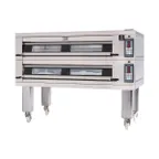 image of Doyon 4T2 73" Electric Artisan Stone Double-Deck Oven w/ 8-Pan Capacity, 600°F Max. Temp.