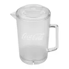image of GET P-3064-CCL Plastic Pitcher, 8.5" Tall, 64 Oz (2‑Qt) Clear Textured - 1 Dozen
