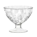 image of Steelite 4990Q715 Footed Diamond Glass Dessert Dish, 4.0" x 3.5", 7 oz Capacity, Soda Lime - 1 Dozen