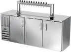 image of Beverage Air DDN78HC-S-12T Keg Cooler, 78"W x 26"D x 49"H, 21 Cu Ft, 4‑Keg, Faucet Towers, R290