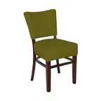 image of BFM Seating ZWC11DW-G4 Madison Side Chair, Upholstered Back & Seat, Beechwood Frame, Dark Walnut Finish, Grade 4 UPH