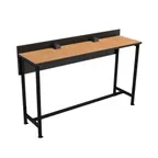 image of Plymold 1907242 6'W x 19'D Bar Height Powered Dining Counter, Laminate Top, 42"H