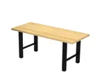 image of Plymold 30072SWH30 Hero Communal Table, 72" x 30", Rectangular, Beechwood Top, Steel H Frame