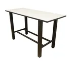 image of Plymold 30072TPDH30 Hero Communal Table, 72" Wide, 30" Deep, Rectangular Laminate Top, Steel H Frame Legs