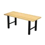 image of Plymold 30096SWH30 Hero Communal Table, 96" Wide, 30" Deep, Rectangular, 1-3/4" Thick Solid Beechwood Top
