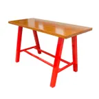 image of Plymold 30096SWH42 Hero Communal Table, 30x96, Bar Height 42, Solid Beechwood Top