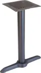 image of Plymold 7163130 Dining Height Metal Table Base, 22x5, Black Powdercoat, Stainless Steel