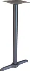 image of Plymold 7163142 Bar Height Table Base, 22x5, 3 Dia. Column, Onyx Black Powdercoat, Stamped Steel