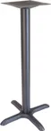 image of Plymold 7163242 Bar Height X-Style Table Base, 22x22, 3 Dia Column, Onyx Black Powdercoat, Stamped Steel