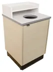 image of Plymold 80111BWQS Cabinet Style Trash Receptacle