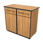 image of Plymold 80200DE Cabinet Style Trash Receptacle