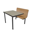 image of Plymold CBIS047DEADA Contour Booth Unit, 47"W, Bench Seat, Plastic Laminate Top, Free Standing Frame