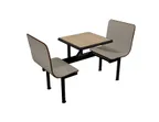 image of Plymold CBWL042DE Contour Booth Unit, 42"W x 63"D x 36"H, Bench Seat, Plastic Laminate Top, Wall Position Frame