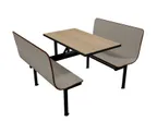 image of Plymold CBWL042TPD Contour Booth Unit, 42"W x 63"D x 36"H, Wall Style, Plastic Laminate Top, Bench Seating, Set