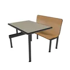 image of Plymold CBWL047DEADA Contour Booth Unit, 47"W x 49.5"D, Bench Seat, Laminate Top, Wall Style, ADA Compliant, Set