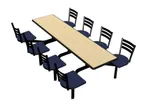 image of Plymold CEWL008DEQU Cebra Cluster Unit, 102"W x 66-1/4"D, Wall Style, 8 Quest Chairs, Laminate Top