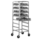image of Alexander Industries CG-100 Mobile Utility Rack, 62H x 22.5D x 22.5W, 8-Tray 20x20 Capacity, Aluminum, NSF