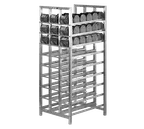 image of Alexander Industries CR-426C Mobile Can Dispenser Rack, 80H, Aluminum, 216 #5 or 162 #10 Cans
