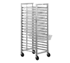 image of Alexander Industries HD-2414 Poly Box Transport Cart, 67H x 27D x 23.5W, 2000 lbs, NSF, All Welded Aluminum